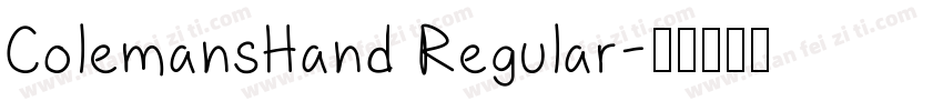 ColemansHand Regular字体转换
